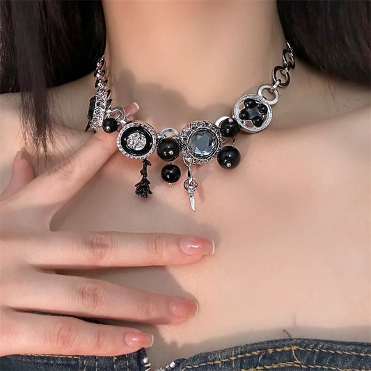 evilyumi button star necklace