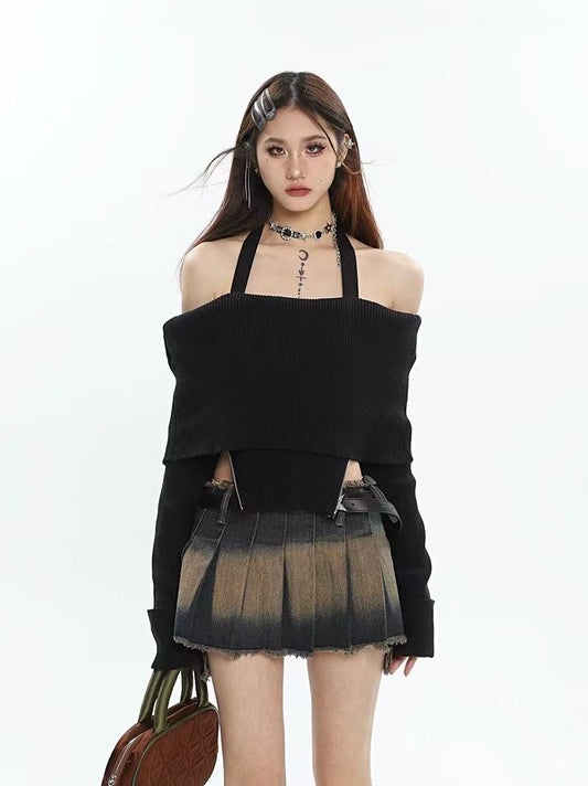 evilyumi Denim Skirt