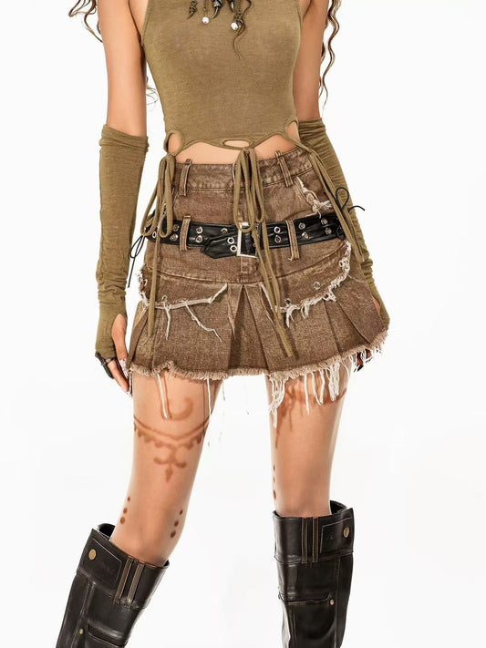 evilyumi Denim Skirt