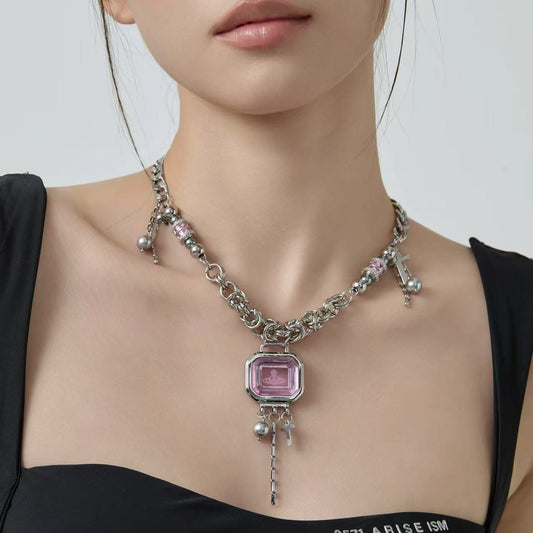 evilyumi Planet Pattern Clavicle Necklace